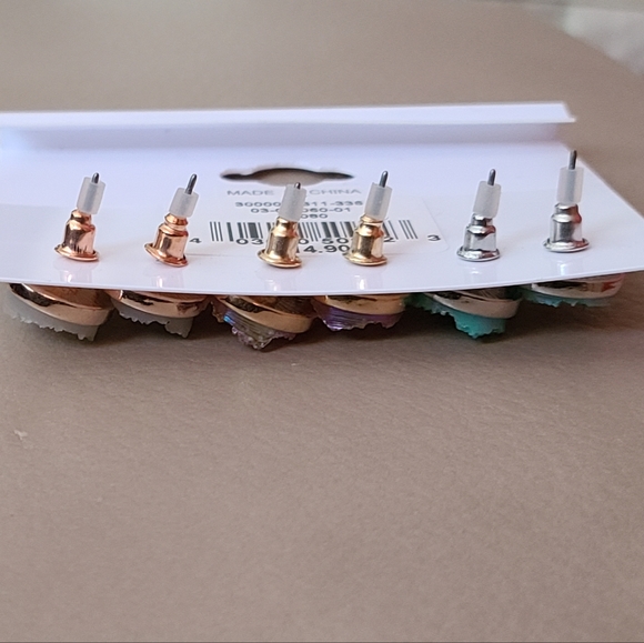 2 for $15 , CRYSTAL STUD EARRING 3-PACK - Picture 3 of 8